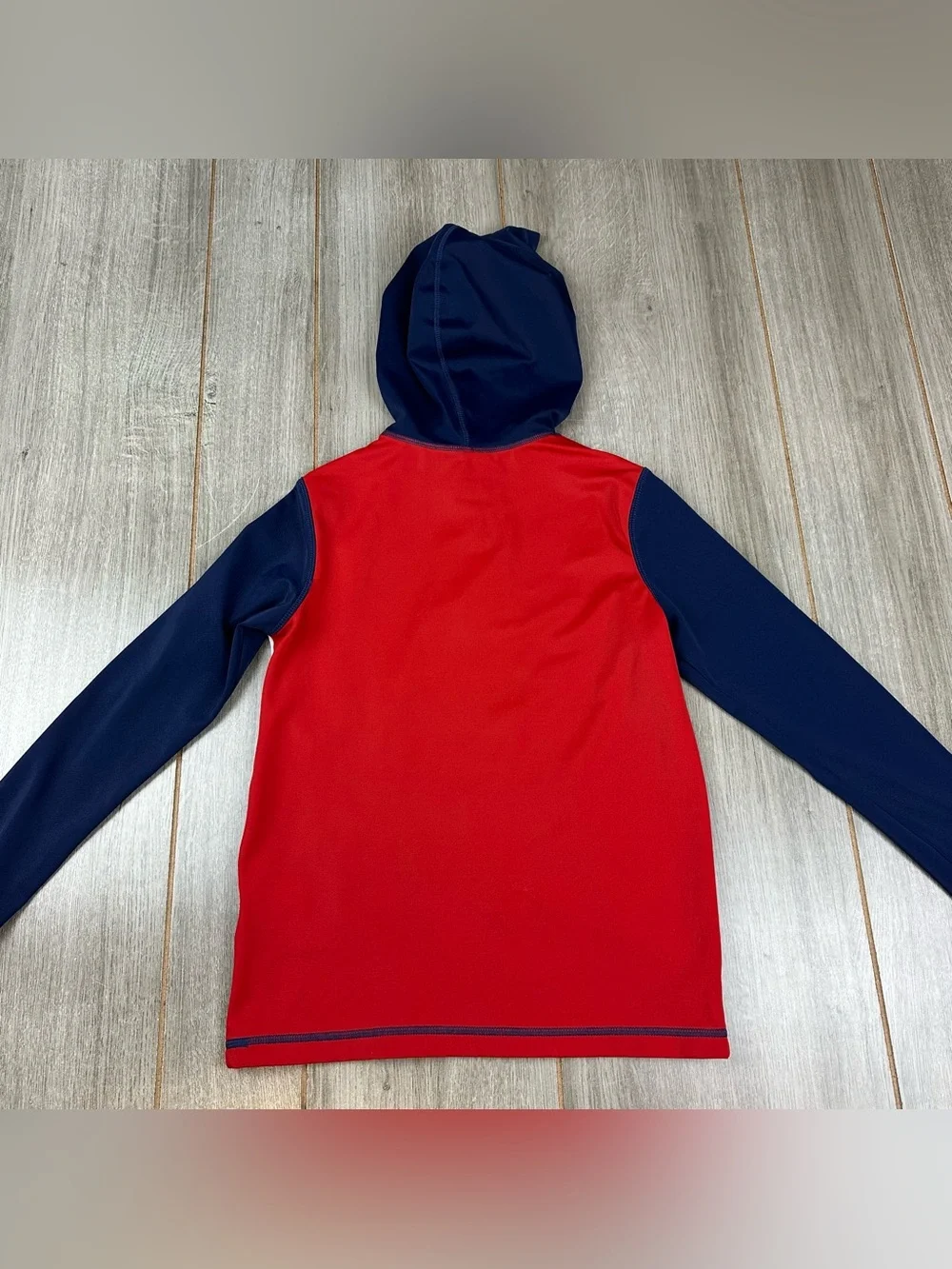 Lands End Swim Sun Shirt Boys Size 7 Nautical Sailing Portsmouth Hoodie
